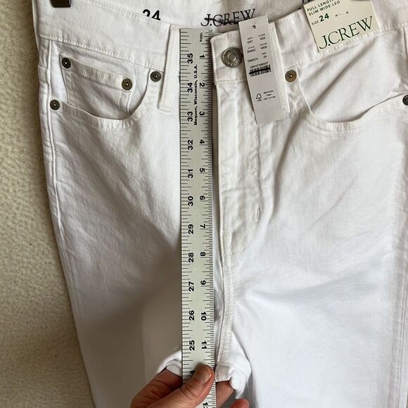 J Crew Full-length slim wide-leg jean in white Size 24‎ - Picture 8 of 11